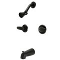 Kingston Brass Tub and Shower Faucet, Matte Black KB240LL